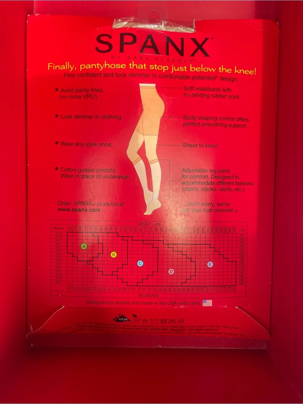 SPANX size generally